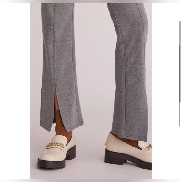 Anthropologie Maeve Women US Sz 6 Seamed Flare Pants Ankle Grey Tweed Office - Picture 2 of 16